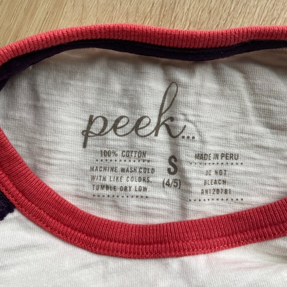 Girls' Peek Baseball Tee - Picture 2 of 2